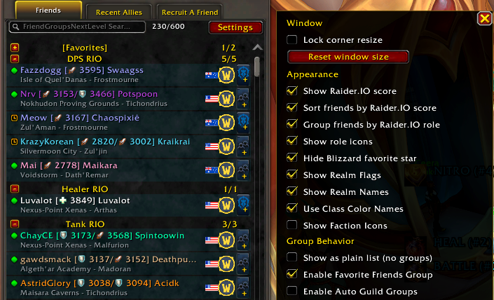 Friend List Addon preview